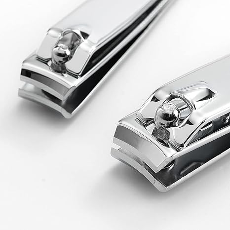 4 Pcs Professional Stainless Steel Toenail Clipper and Fingernails - Swing Out Nail Cleaner/File - Sharpest Stainless Steel Clipper - Wide Easy Press Lever – Nail Cutter