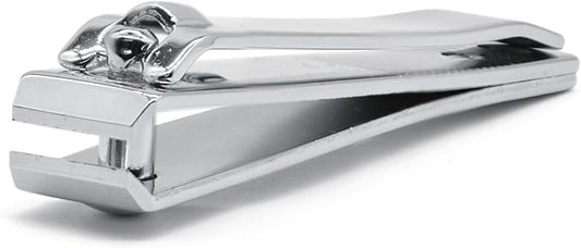 Nail Clippers Sharp Edge Fingernail and Toenail Clipper Cutter Thick Nail Trimmer Stainless Steel for Manicure and Pedicure (Silver, Straight Edge)