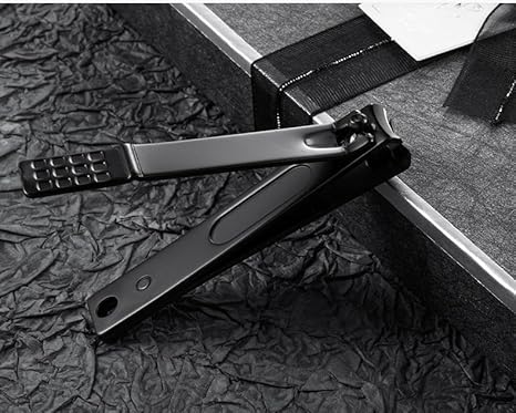Nail Clippers Set Black Matte Stainless Steel Fingernail & Thick Toenail & Ingrown Nail Clippers, Perfect 3 pcs Nail Clipper Cutter for Men and Women(Black)